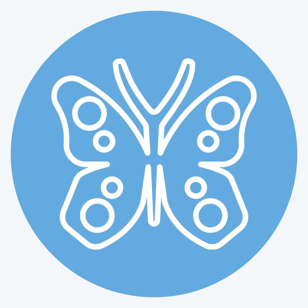 Icon Butterfly. suitable for garden symbol. blue eyes style. simple design editable. design template vector. simple symbol illustration vector