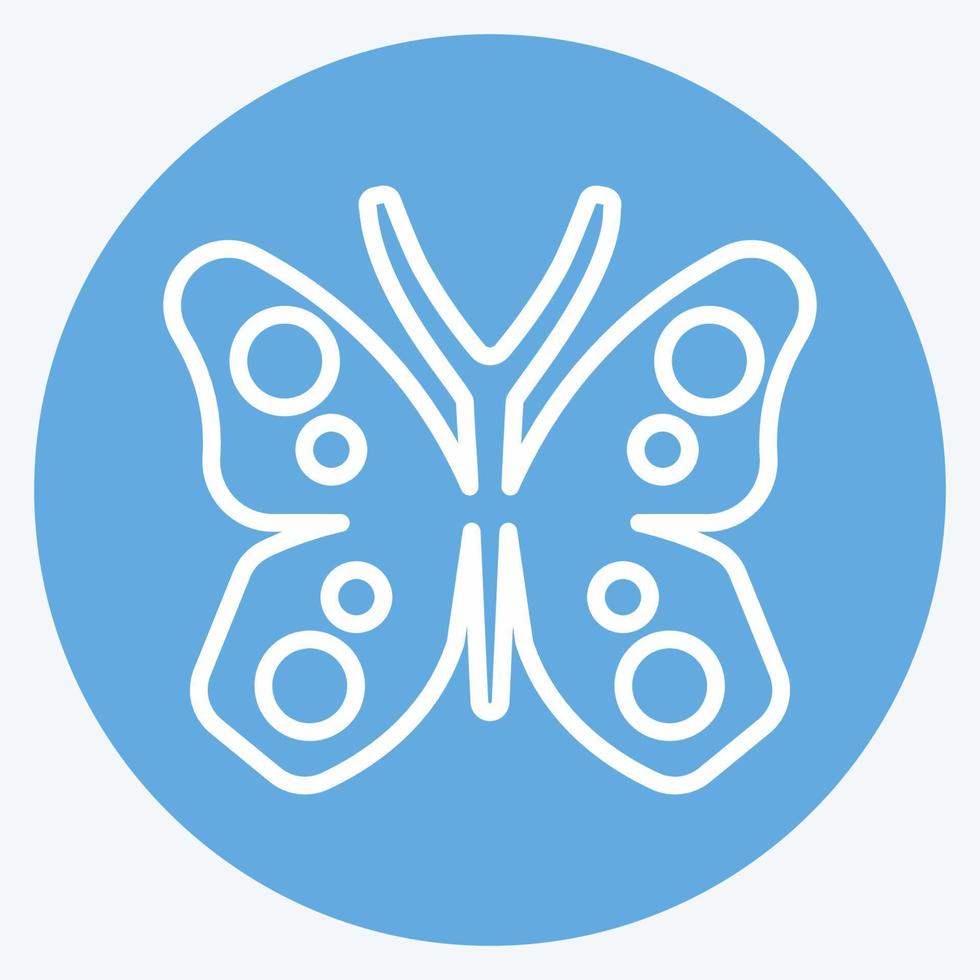 mariposa icono. adecuado para el símbolo del jardín. estilo de ojos azules. diseño simple editable. vector de plantilla de diseño. ilustración de símbolo simple