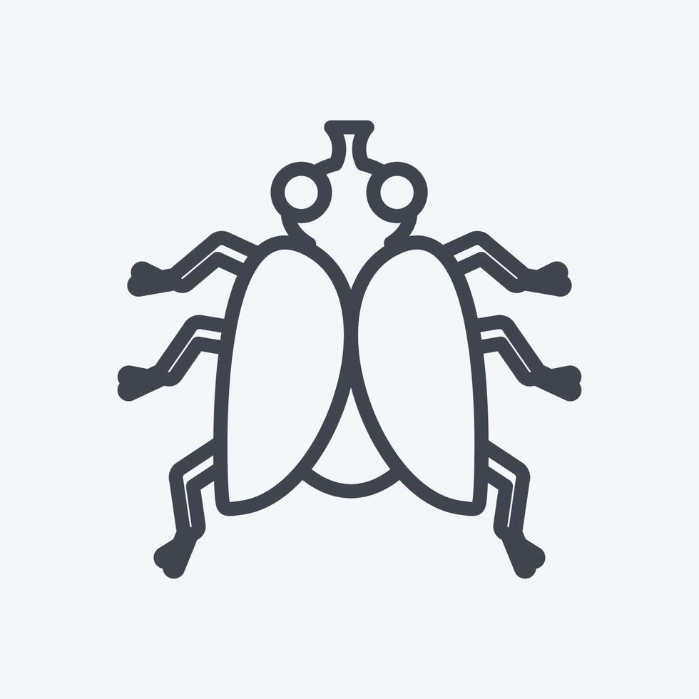 Icon Fly. suitable for Animal symbol. line style. simple design editable. design template vector. simple symbol illustration vector