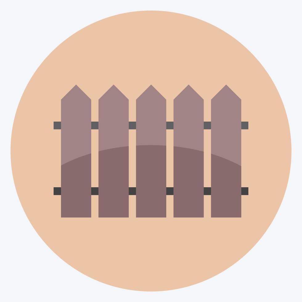 Icon Fence. suitable for garden symbol. flat style. simple design editable. design template vector. simple symbol illustration vector