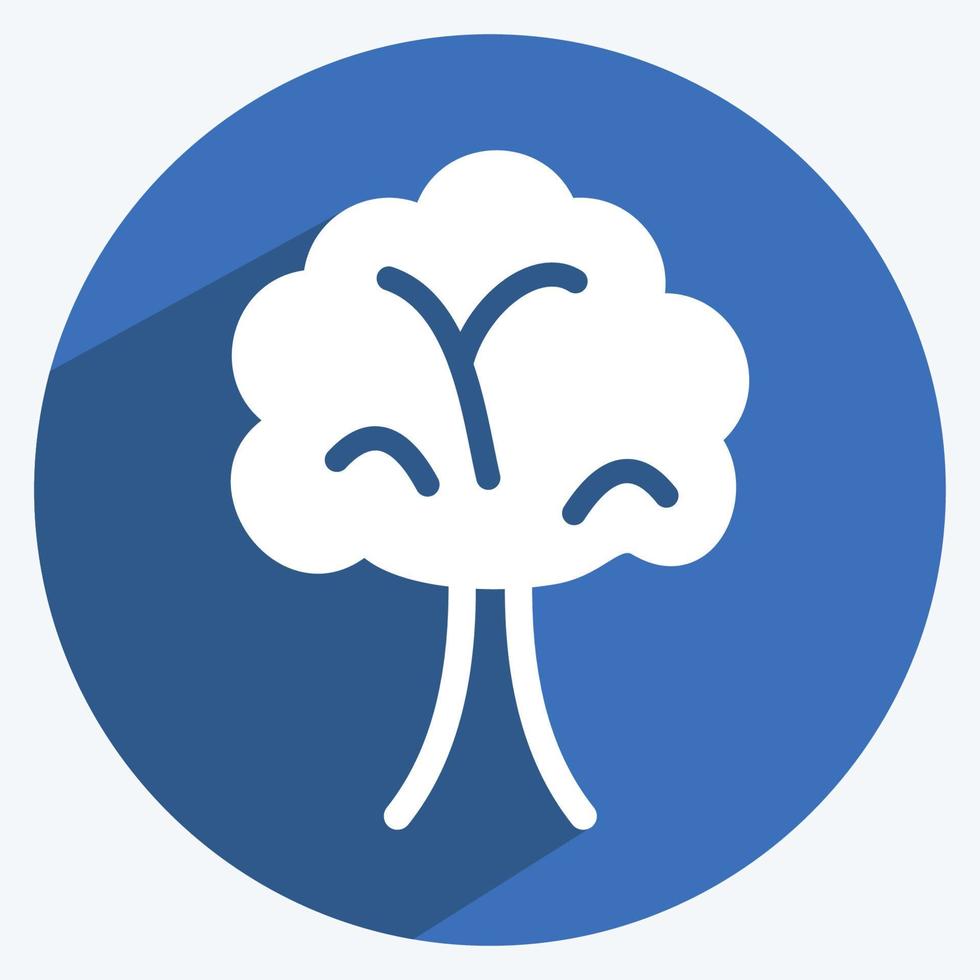 Icon Tree. suitable for garden symbol. long shadow style. simple design editable. design template vector. simple symbol illustration vector