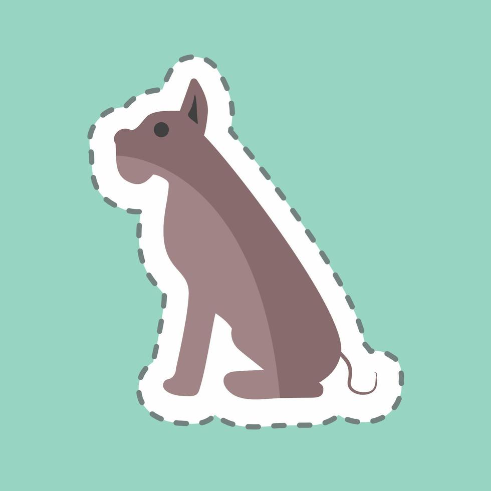 Sticker line cut Cat. suitable for animal symbol. simple design editable. design template vector. simple symbol illustration vector