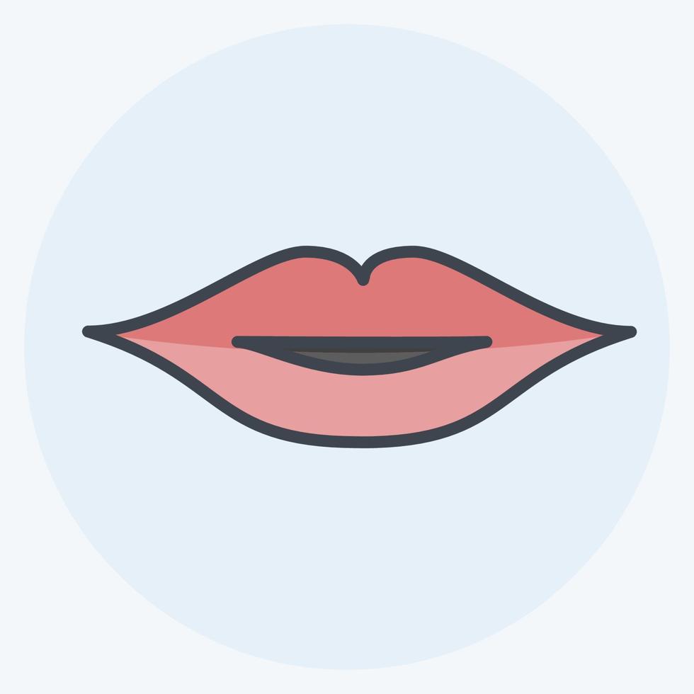 Icon Lips. suitable for beauty care symbol. flat style. simple design editable. design template vector. simple symbol illustration vector