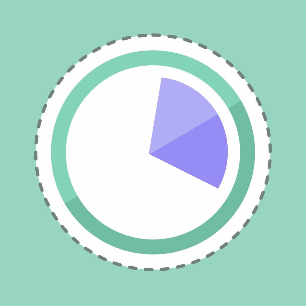 Sticker line cut Data Usage. suitable for Mobile Apps symbol. simple design editable. design template vector. simple symbol illustration vector