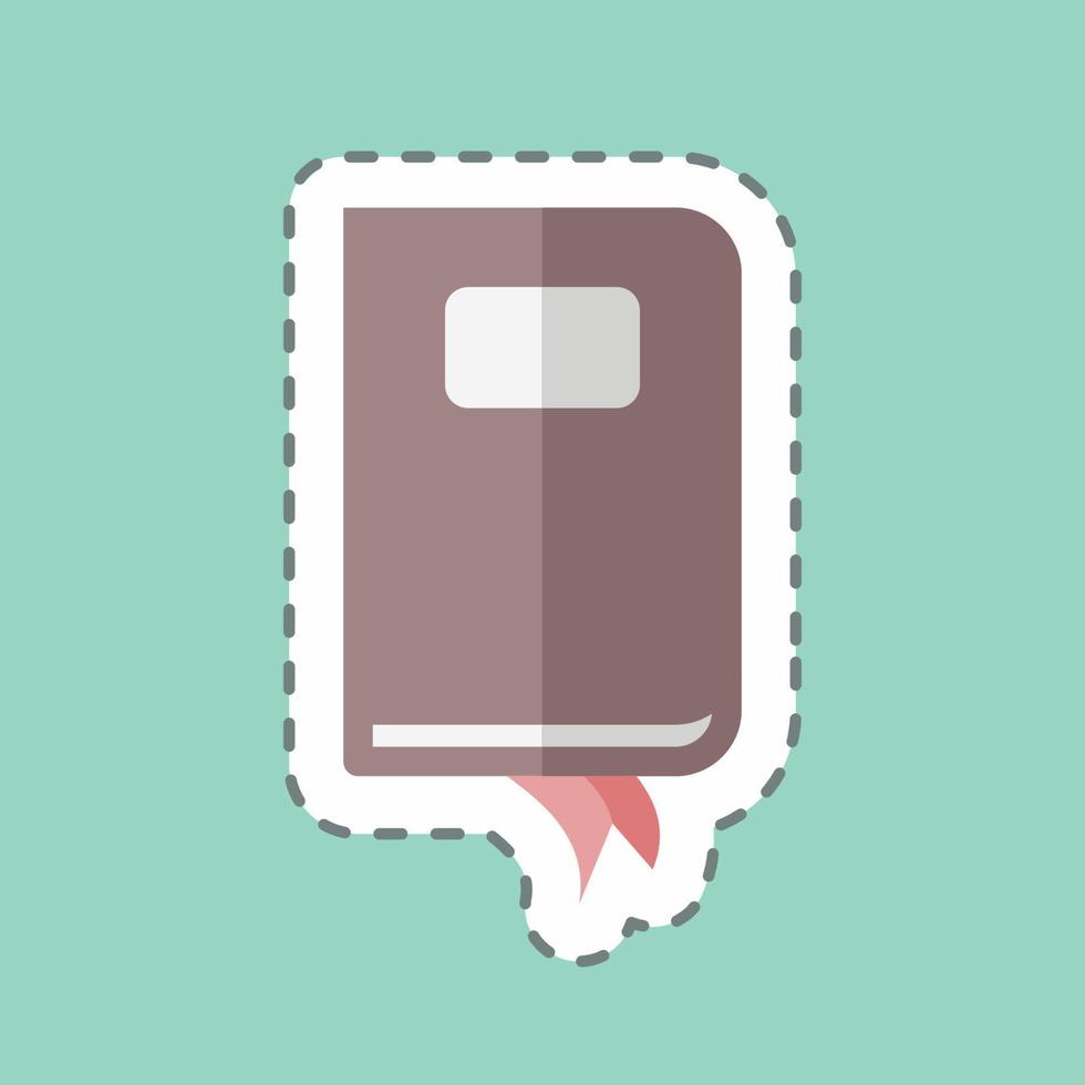 Sticker line cut Notebook. suitable for Web Interface symbol. simple design editable. design template vector. simple symbol illustration vector