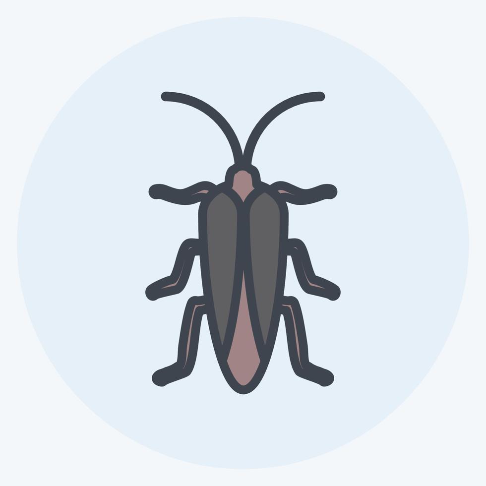 Icon Bug II. suitable for Animal symbol. color mate style. simple design editable. design template vector. simple symbol illustration vector