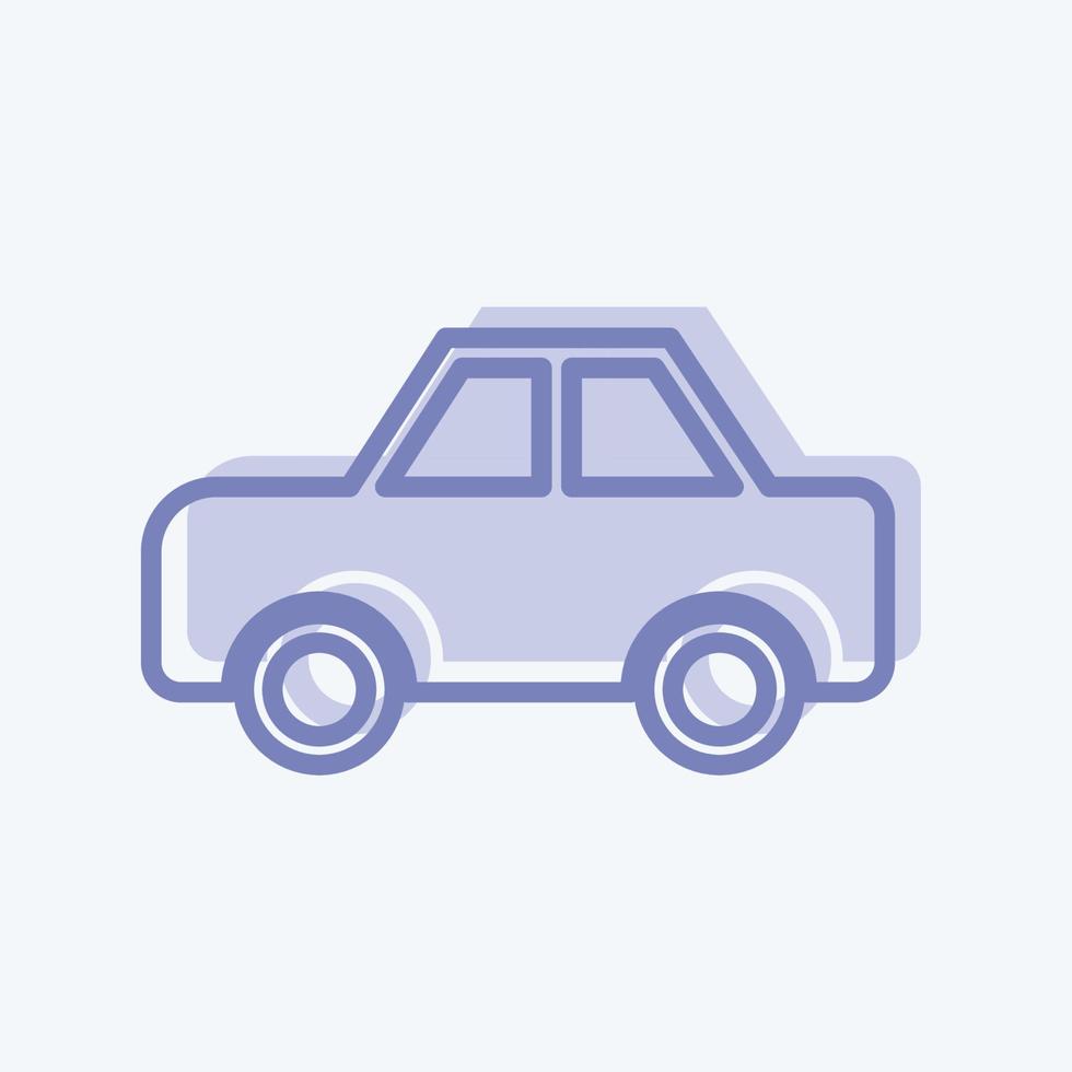 icono de coche de juguete 2. adecuado para símbolo de juguete. estilo de dos tonos. diseño simple editable. vector de plantilla de diseño. ilustración de símbolo simple