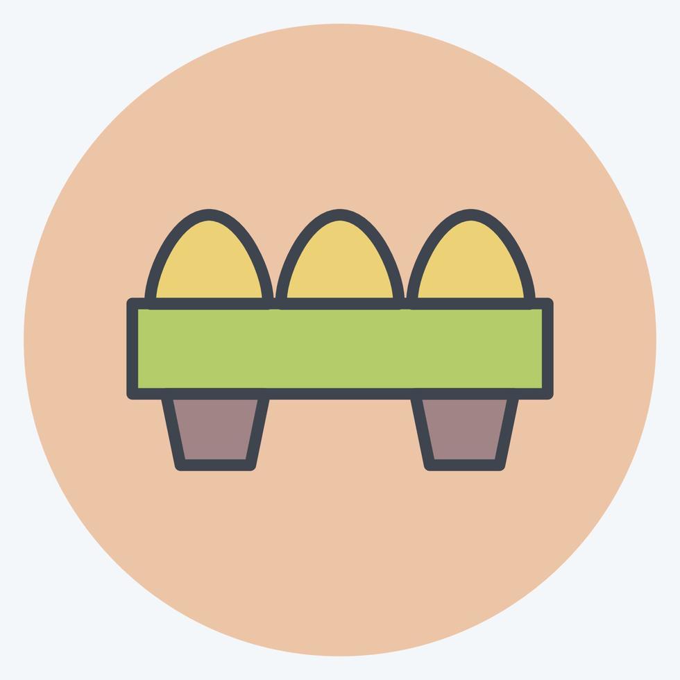 Icon Eggs. suitable for Garden symbol. color mate style. simple design editable. design template vector. simple symbol illustration vector