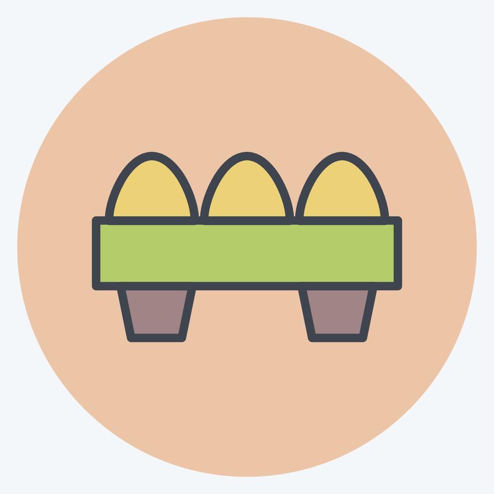 Icon Eggs. suitable for Garden symbol. color mate style. simple design editable. design template vector. simple symbol illustration vector