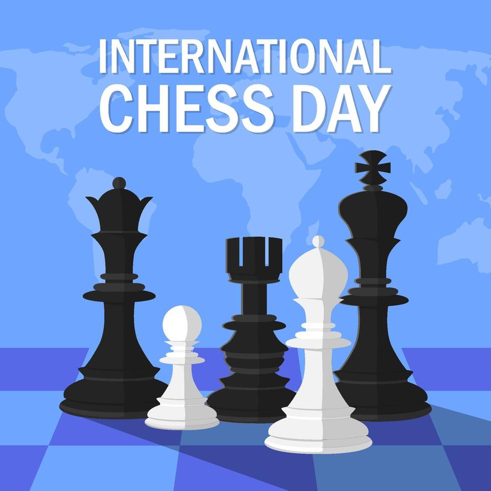 Black Classic Elegant International Chess Day Instagram Post