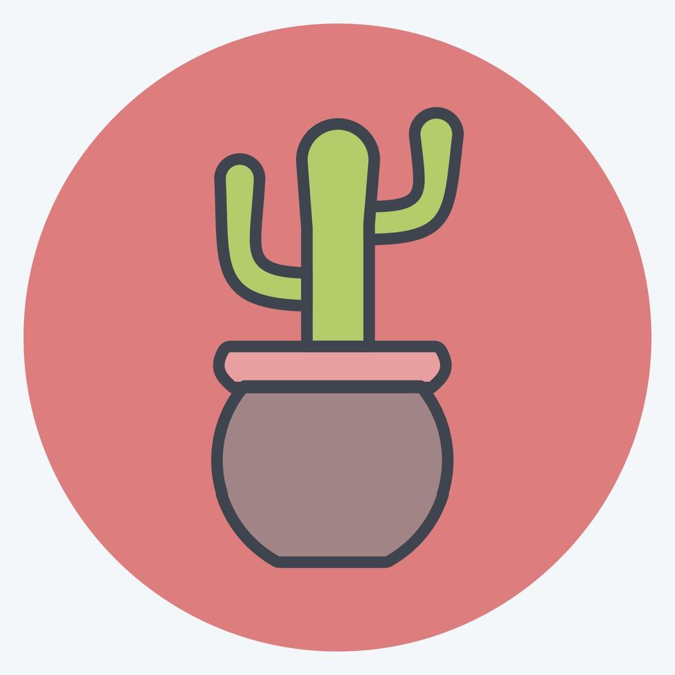 Icon Plant. suitable for Home symbol. color mate style. simple design editable. design template vector. simple symbol illustration vector