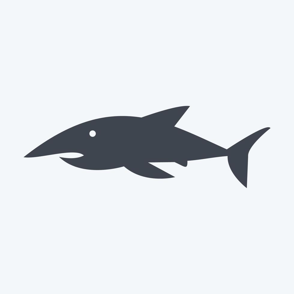 Icon Shark 1. suitable for Sea symbol. glyph style. simple design editable. design template vector. simple symbol illustration vector