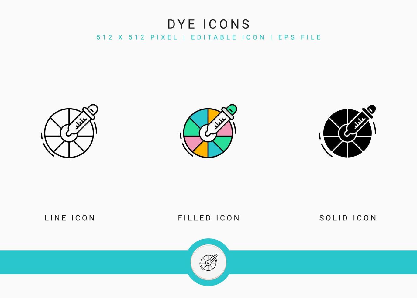 los iconos de tinte establecen la ilustración vectorial con un estilo de línea de icono sólido. concepto de cuentagotas de color. icono de trazo editable en un fondo aislado para diseño web, interfaz de usuario y aplicación móvil vector