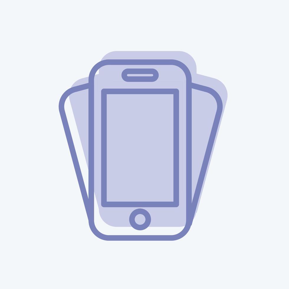 batido de icono de teléfono inteligente. adecuado para el símbolo de la interfaz web. estilo de dos tonos. diseño simple editable. vector de plantilla de diseño. ilustración de símbolo simple