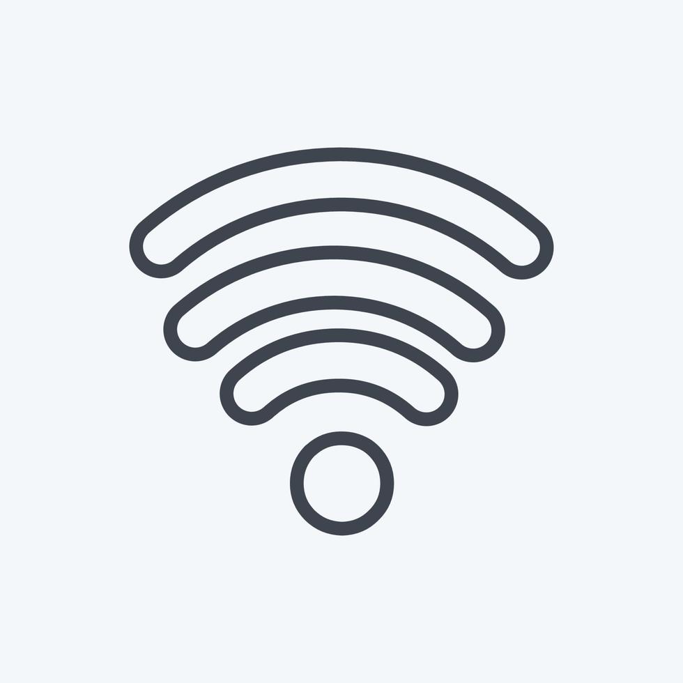 Icon Wifi. suitable for Mobile Apps symbol. line style. simple design editable. design template vector. simple symbol illustration vector