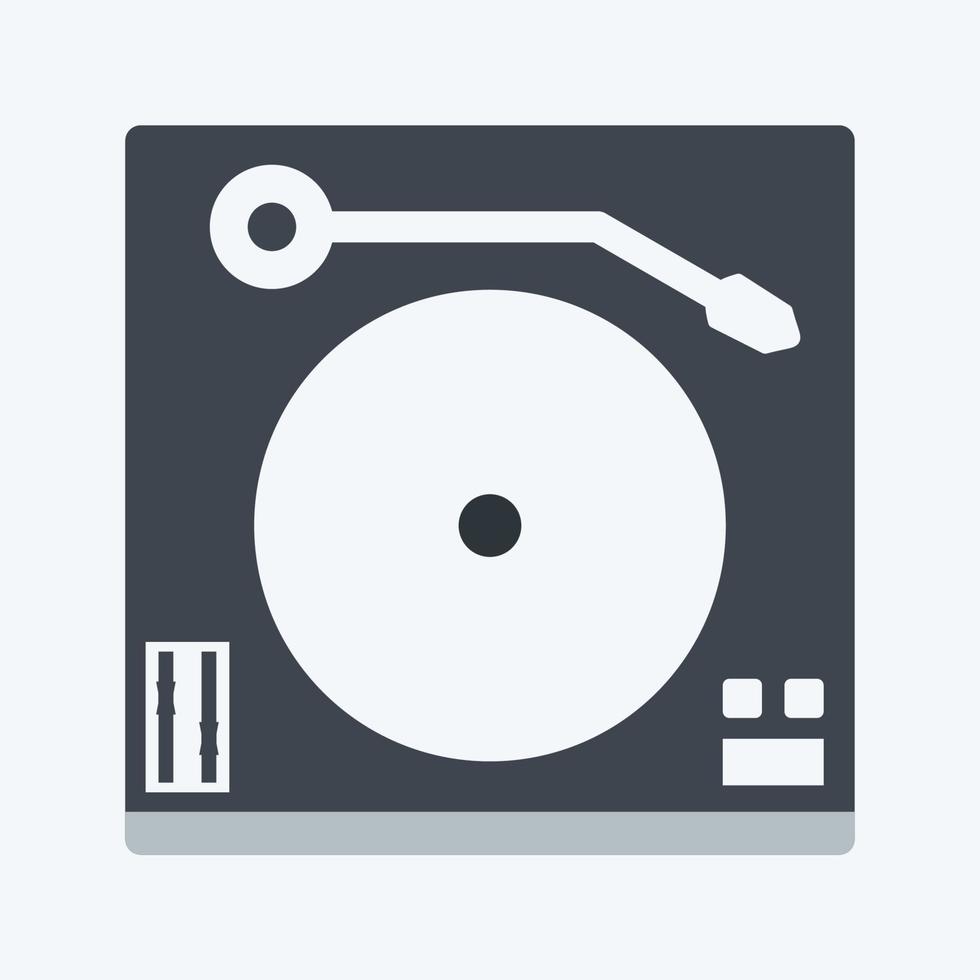 Icon Turntable. suitable for Home symbol. glyph style. simple design editable. design template vector. simple symbol illustration vector