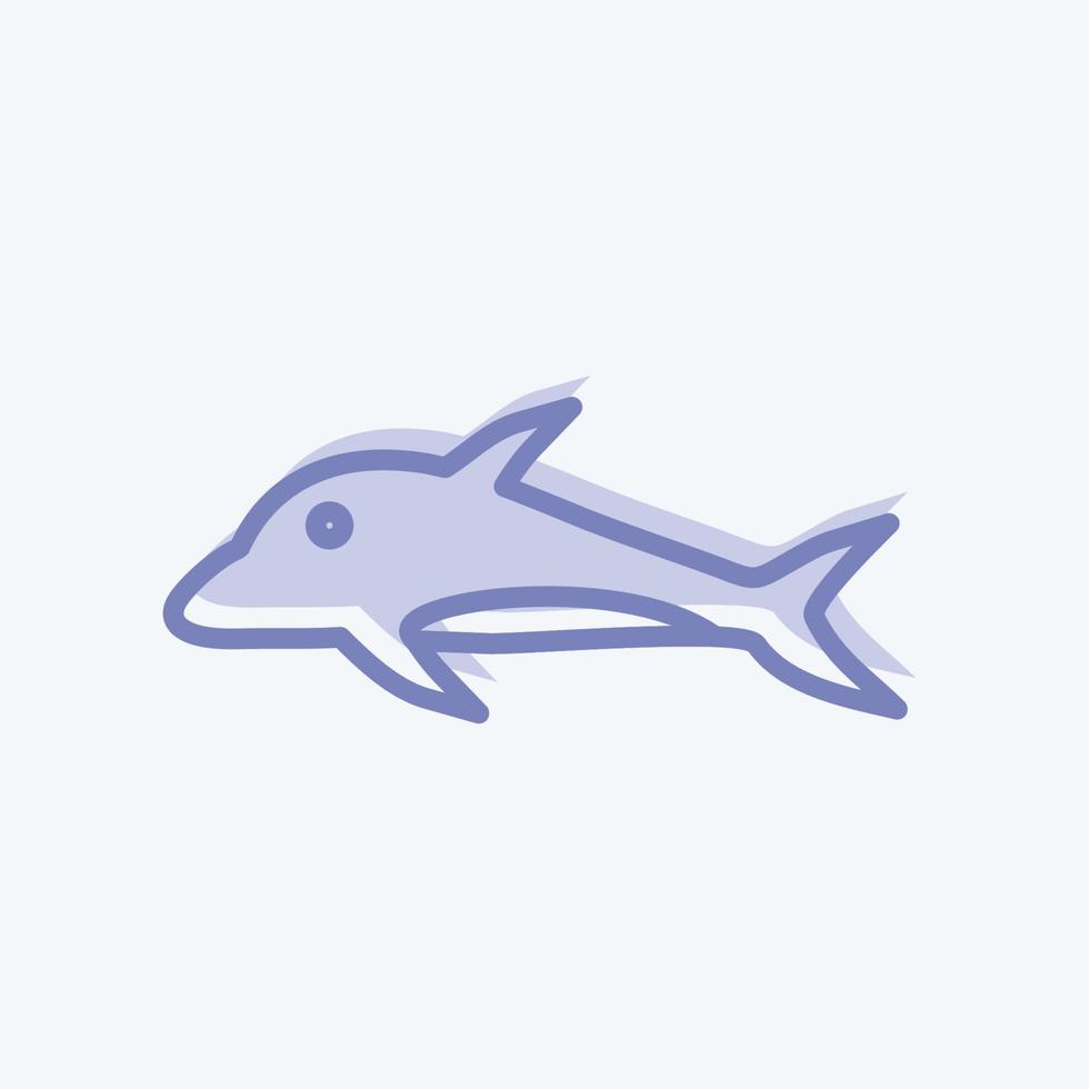 Icon Dolphin. suitable for Sea symbol. two tone style. simple design editable. design template vector. simple symbol illustration vector