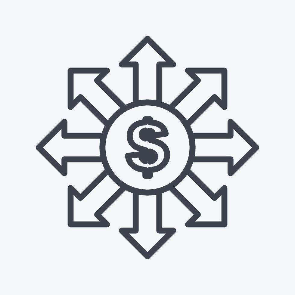 Icon Funding. suitable for Community symbol. line style. simple design editable. design template vector. simple symbol illustration vector