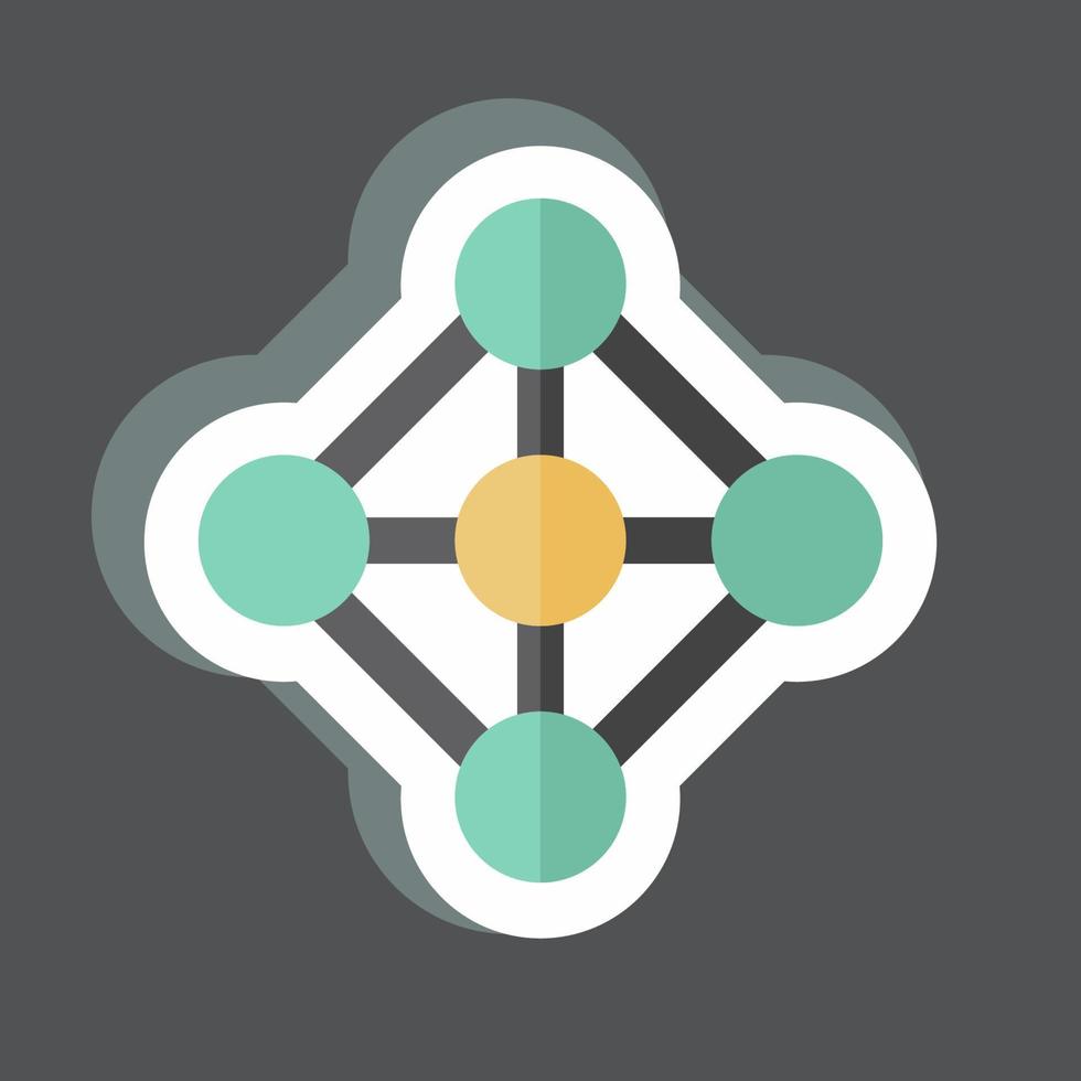 Sticker Deep Learning. suitable for data analytics symbol. simple design editable. design template vector. simple symbol illustration vector