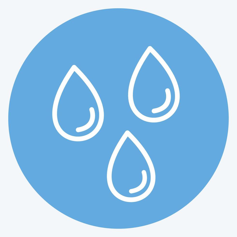 icono de lluvia ligera. adecuado para el símbolo de primavera. estilo de ojos azules. diseño simple editable. vector de plantilla de diseño. ilustración de símbolo simple