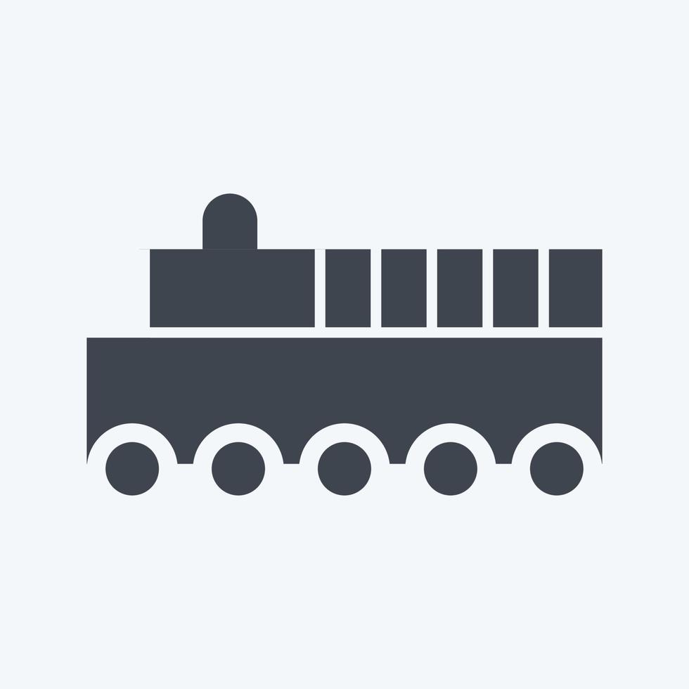 Icon Toy Train. suitable for Toy symbol. glyph style. simple design editable. design template vector. simple symbol illustration vector