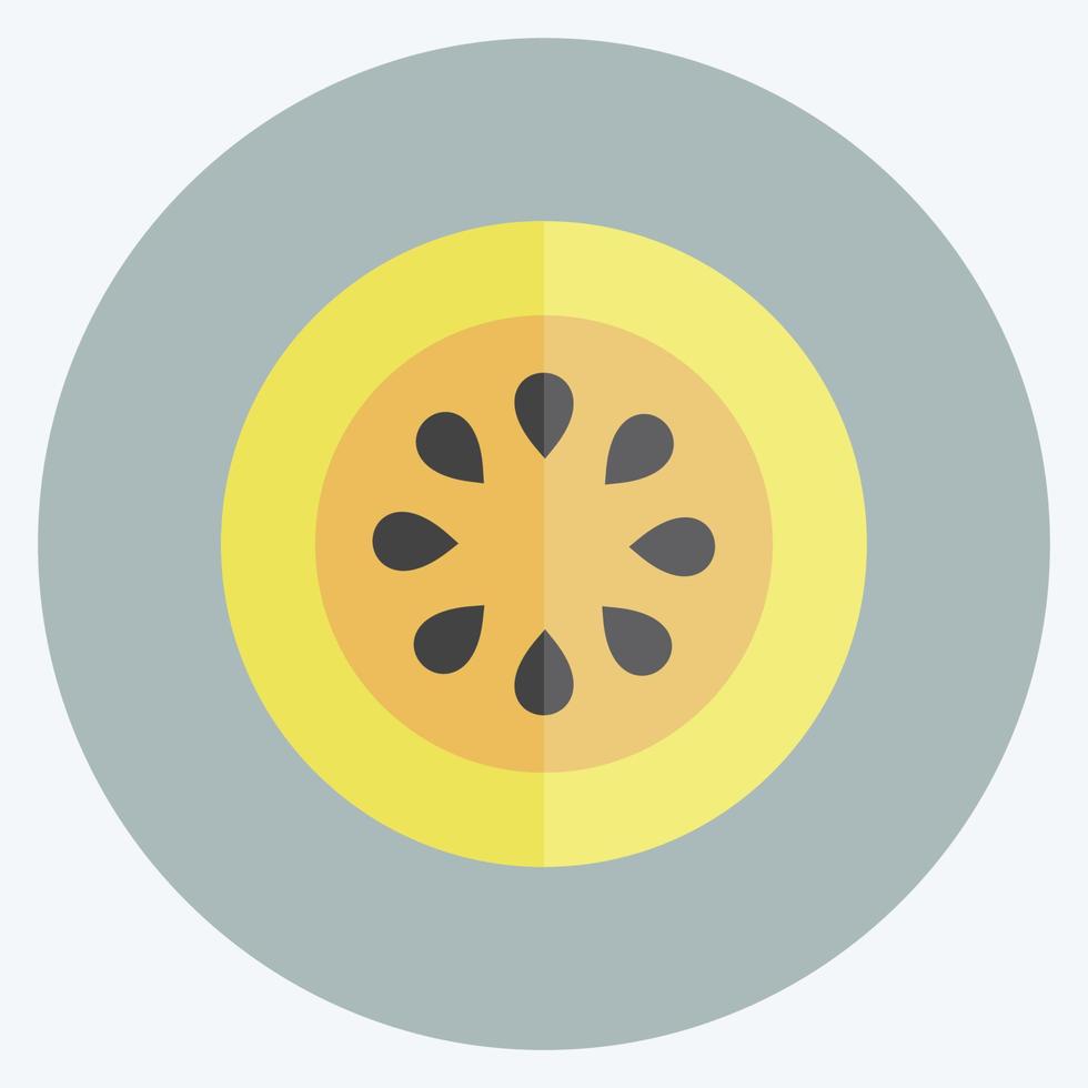 Icon Orange Slice. suitable for Spa symbol. flat style. simple design editable. design template vector. simple symbol illustration vector