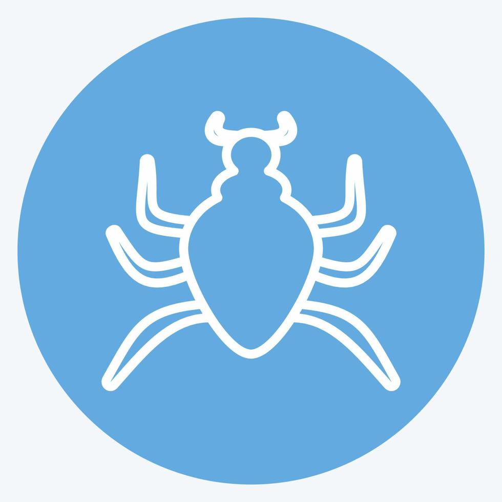 Icon Spider Insect. suitable for Animal symbol. blue eyes style. simple design editable. design template vector. simple symbol illustration vector