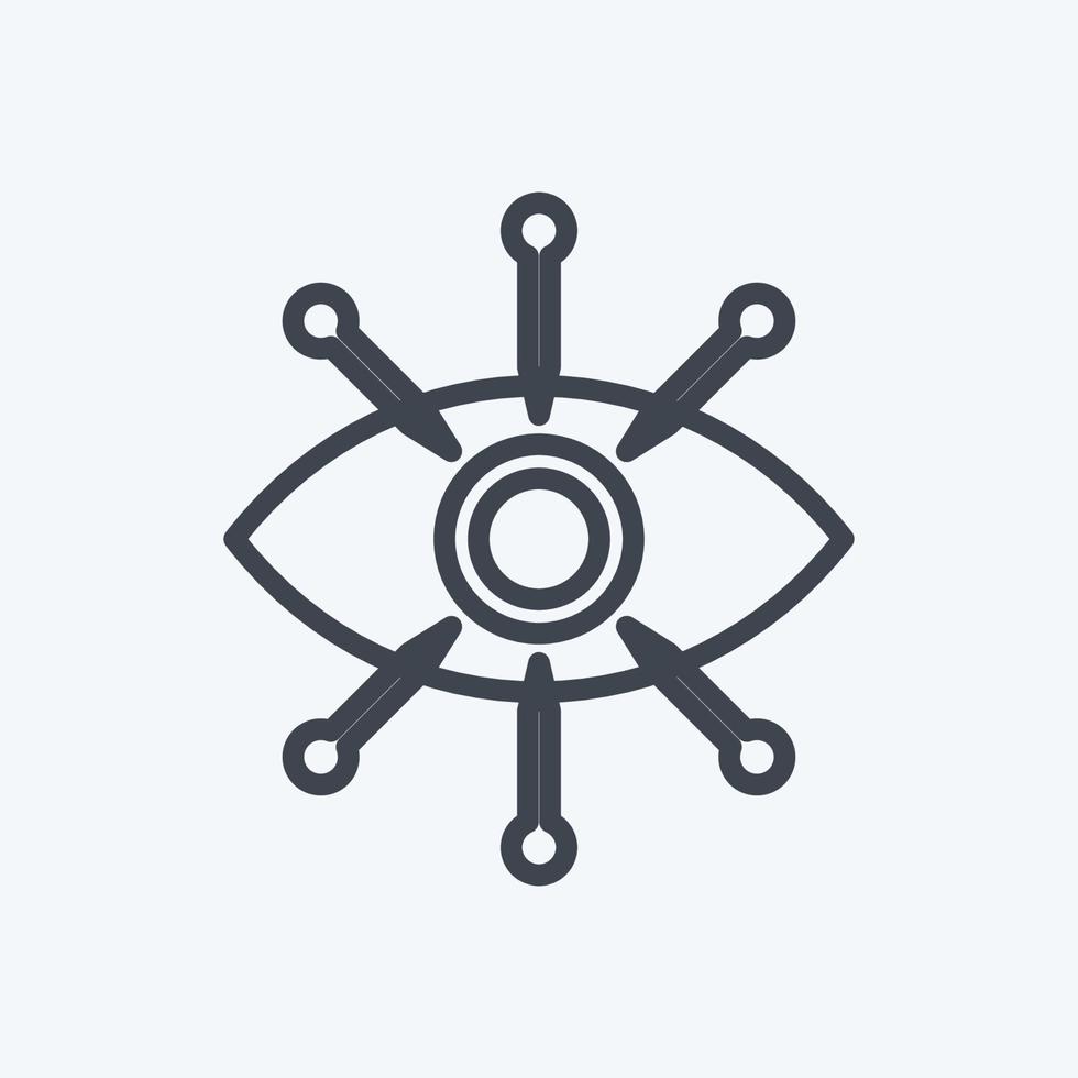 Icon Data Visualization. suitable for data analytics symbol. line style. simple design editable. design template vector. simple symbol illustration vector