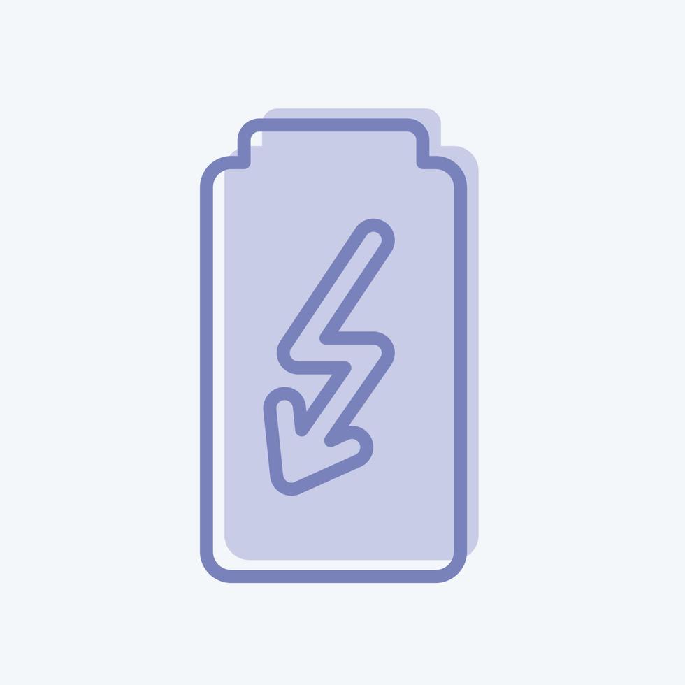Icon Power saving. suitable for Mobile Apps symbol. two tone style. simple design editable. design template vector. simple symbol illustration vector