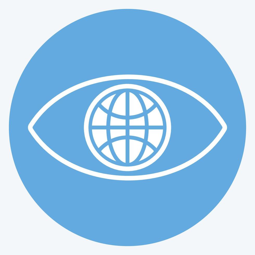 Icon Climate Action. suitable for Community symbol. blue eyes style. simple design editable. design template vector. simple symbol illustration vector
