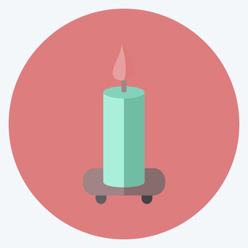 Icon Candle on Shelf. suitable for Spa symbol. flat style. simple design editable. design template vector. simple symbol illustration vector