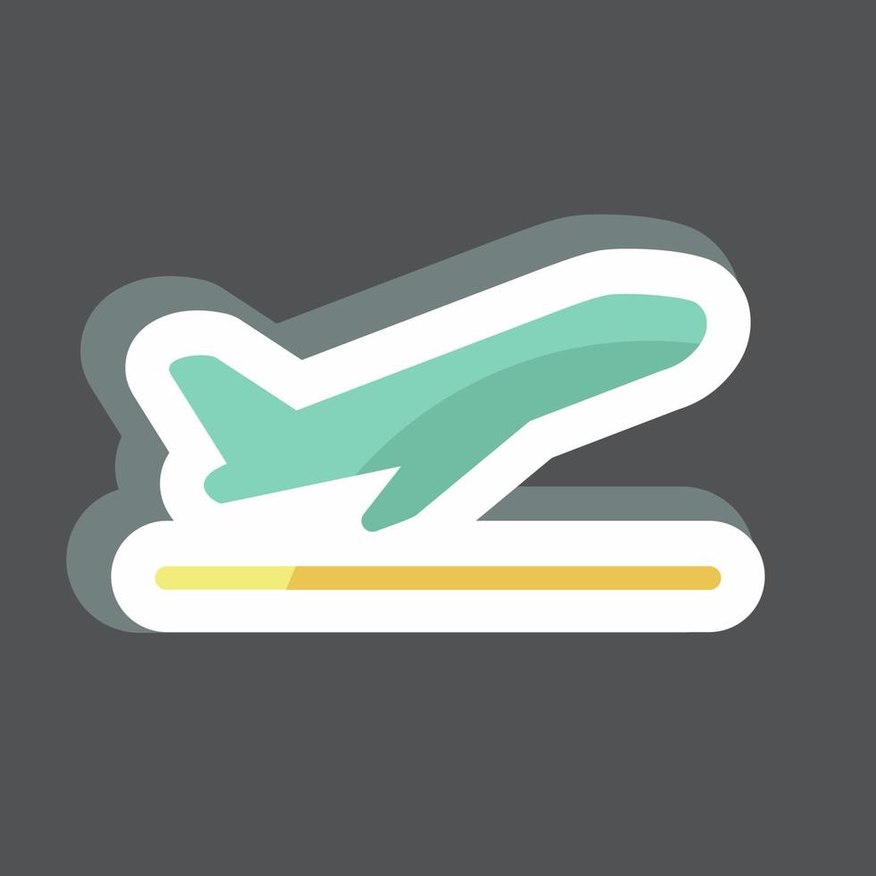 Sticker Flight Takeoff. suitable for Infographics symbol. simple design editable. design template vector. simple symbol illustration vector