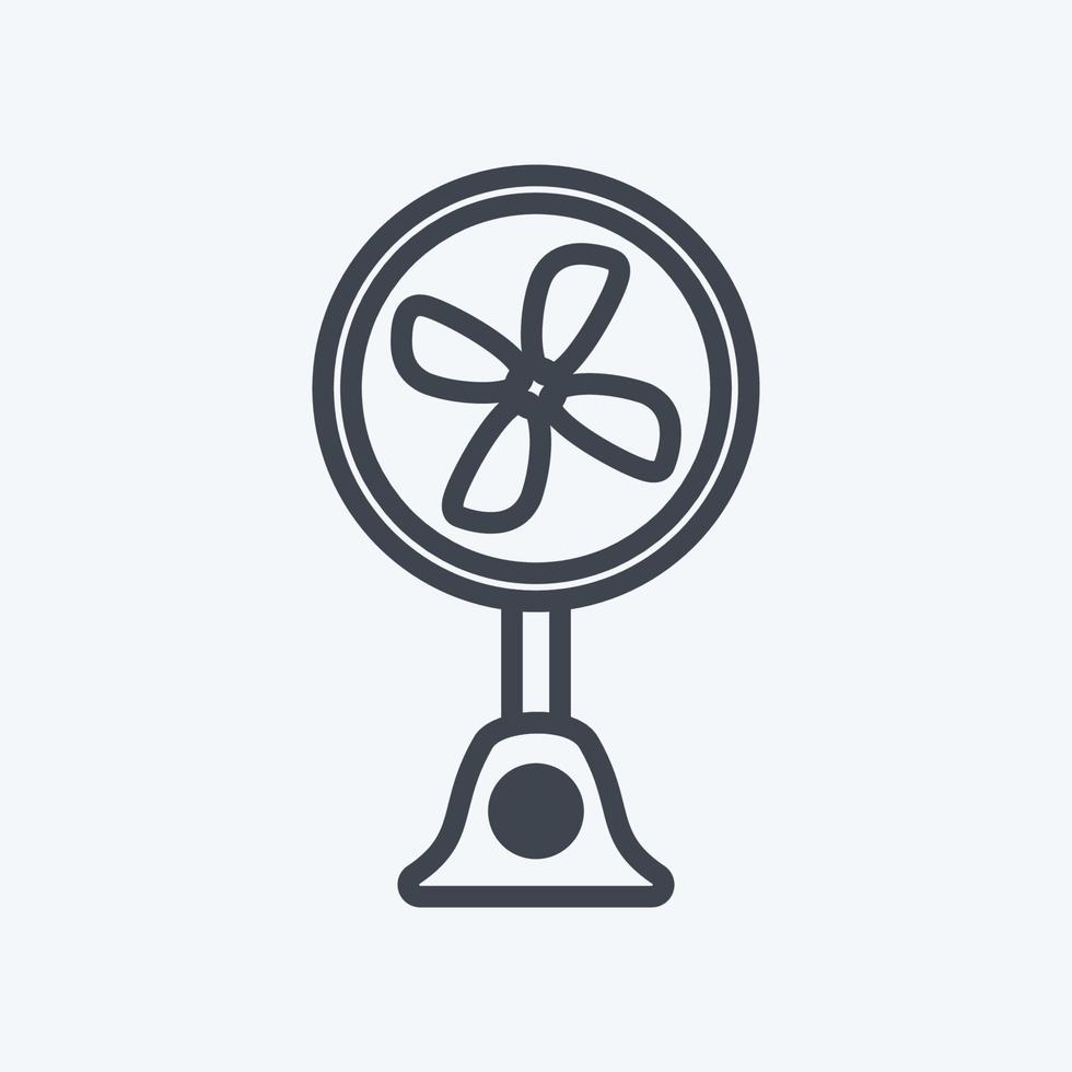 Icon Table Fan. suitable for Home symbol. line style. simple design editable. design template vector. simple symbol illustration vector