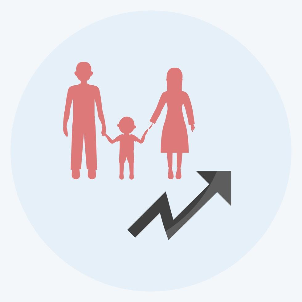 Icon Population Growth. suitable for Community symbol. flat style. simple design editable. design template vector. simple symbol illustration vector