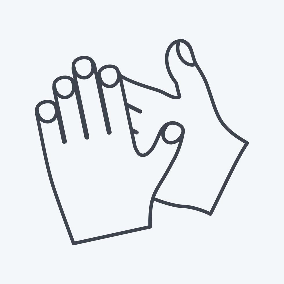 Icon Clapping Hands. suitable for Hand Actions symbol. glyph style. simple design editable. design template vector. simple symbol illustration vector