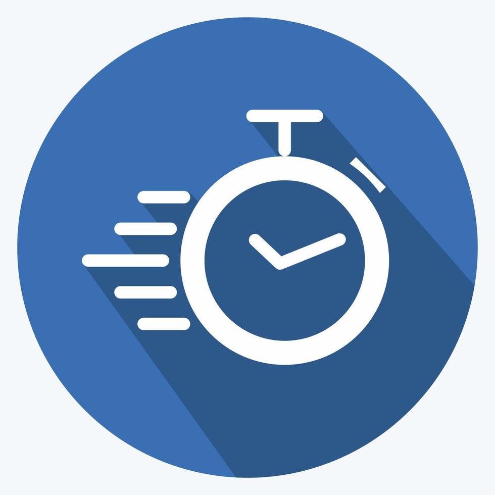 Icon Quick Response. suitable for Feedback symbol. Long Shadow Style. simple design editable. design template vector. simple symbol illustration vector