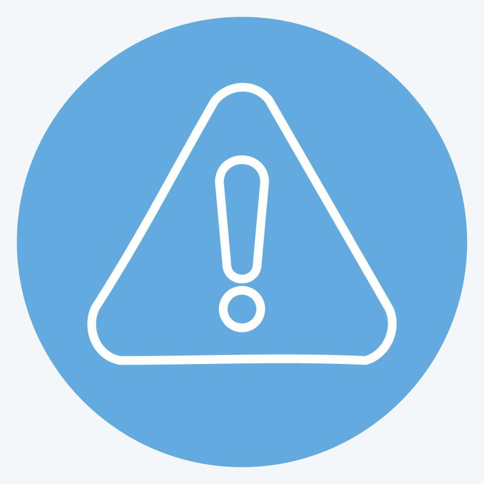 Icon Warning Sign. suitable for Programming symbol. blue eyes style ...