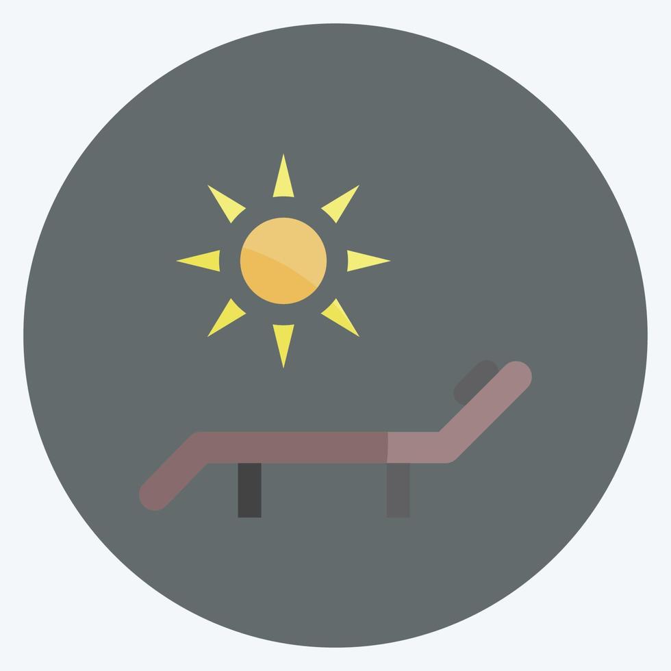 Icon Sun Bathing. suitable for Spa symbol. flat style. simple design editable. design template vector. simple symbol illustration vector