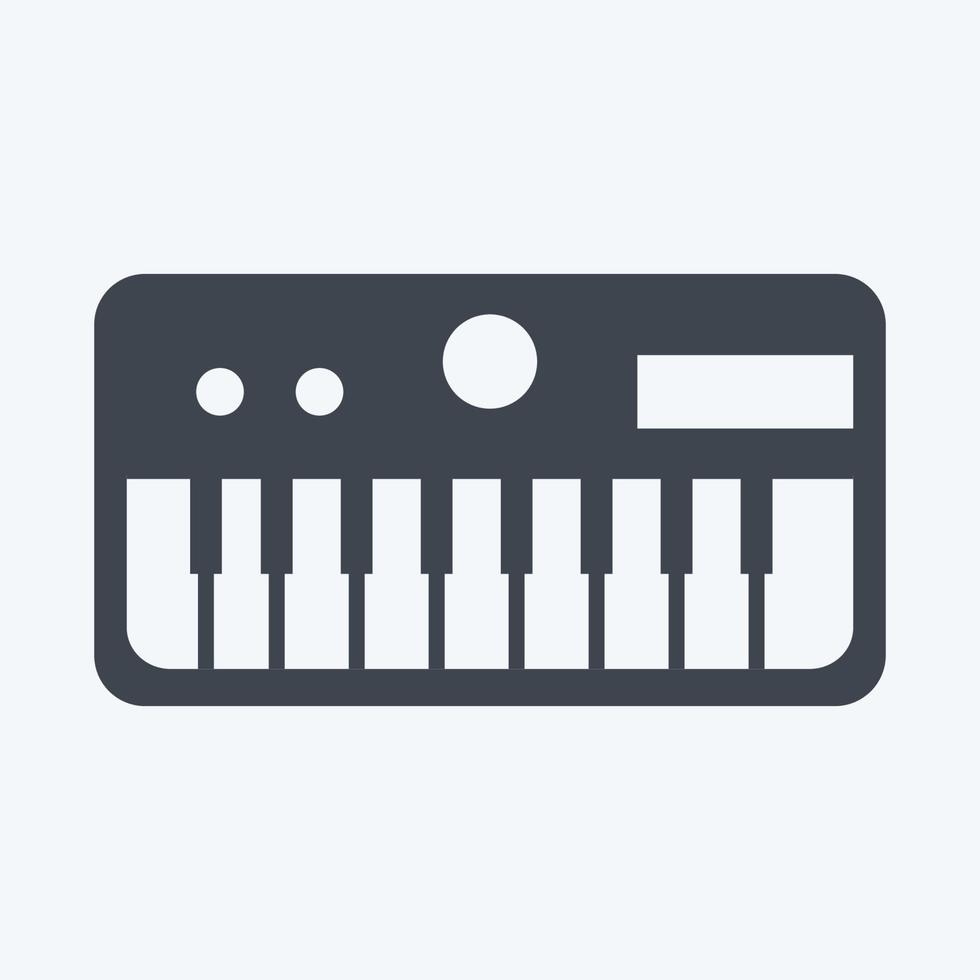 teclado de iconos. adecuado para el símbolo de la música. estilo de glifo. diseño simple editable. vector de plantilla de diseño. ilustración de símbolo simple