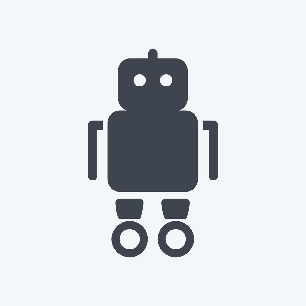 Icon Robot. suitable for Toy symbol. glyph style. simple design editable. design template vector. simple symbol illustration vector