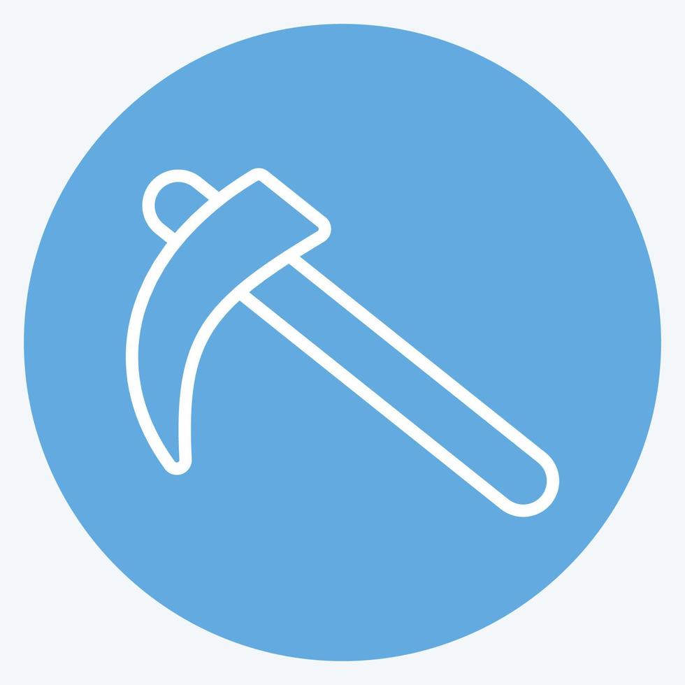 Icon Scythe. suitable for Garden symbol. blue eyes style. simple design editable. design template vector. simple symbol illustration vector
