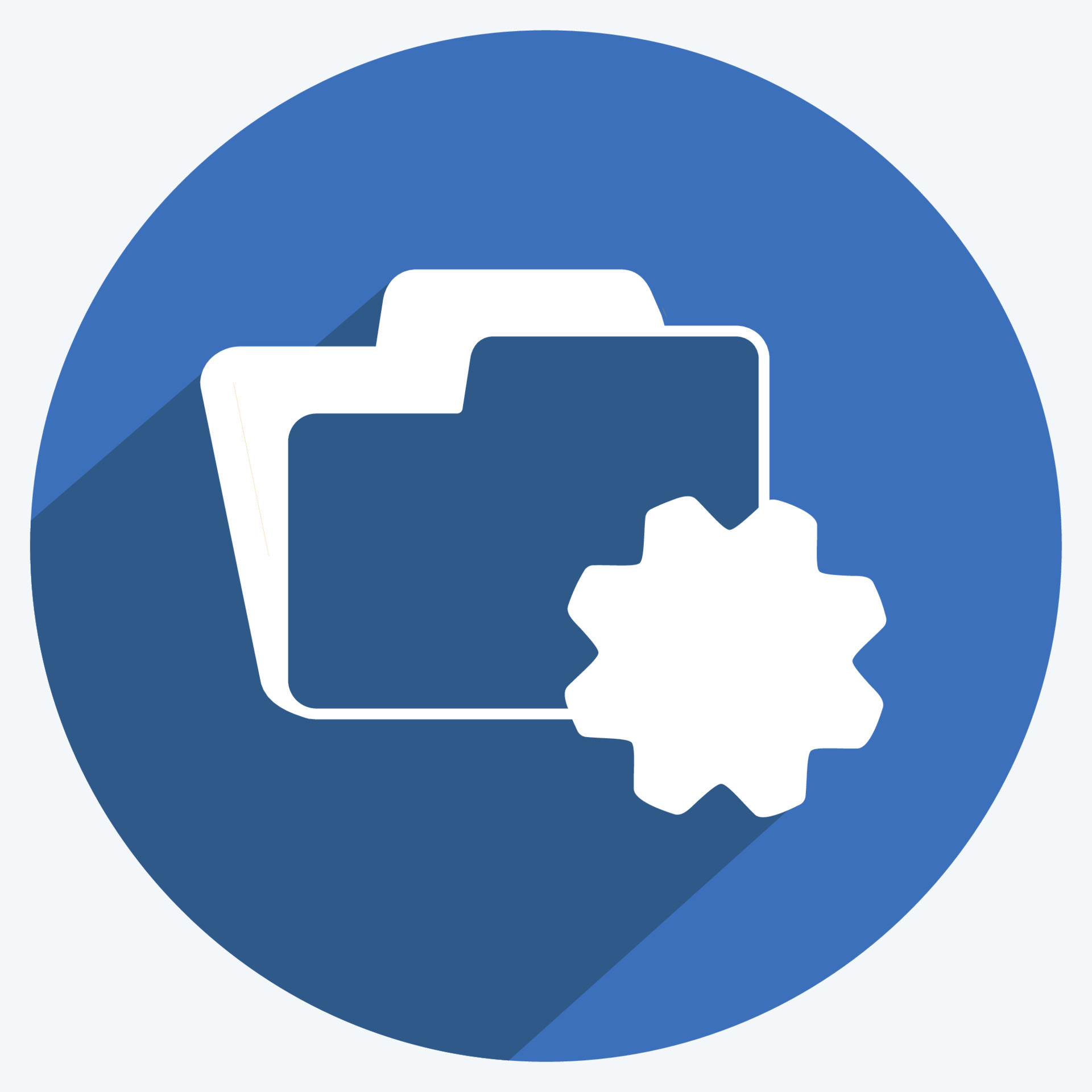 Icon Folder Settings. suitable for Programming symbol. long shadow ...