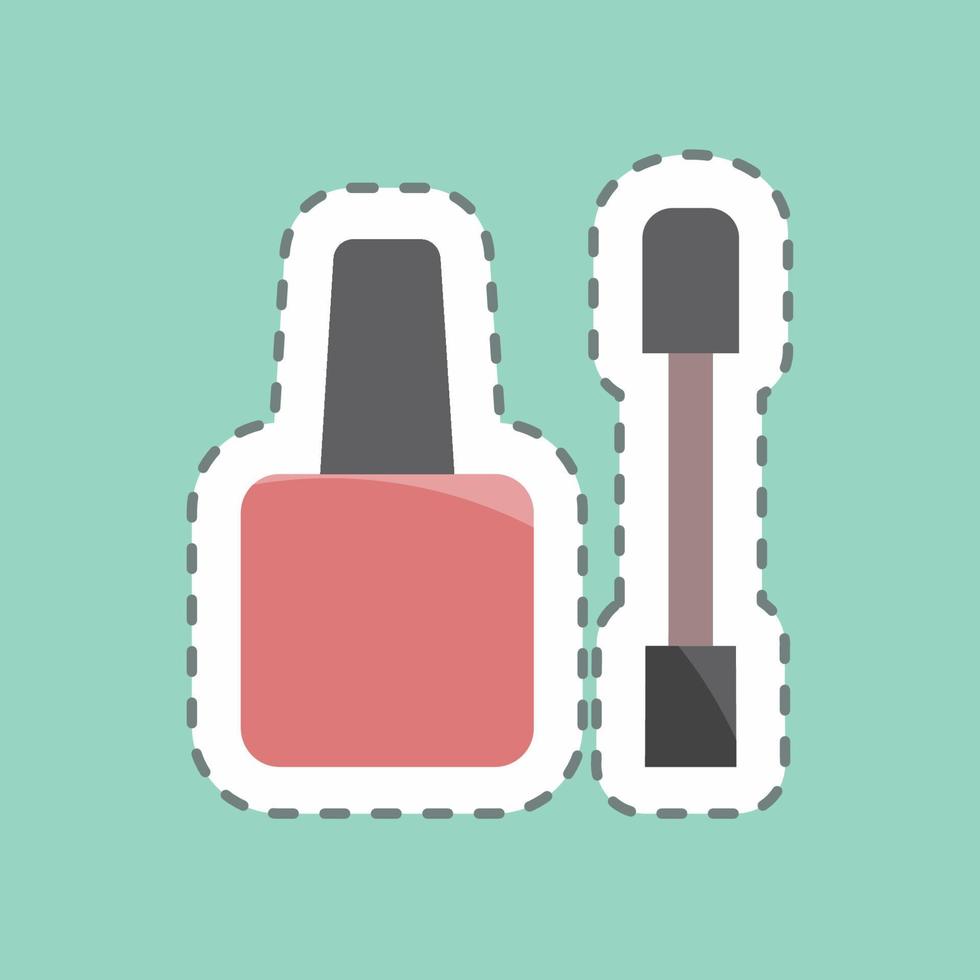 artículos de tratamiento de uñas cortados en línea adhesiva. adecuado para el símbolo de spa. diseño simple editable. vector de plantilla de diseño. ilustración de símbolo simple