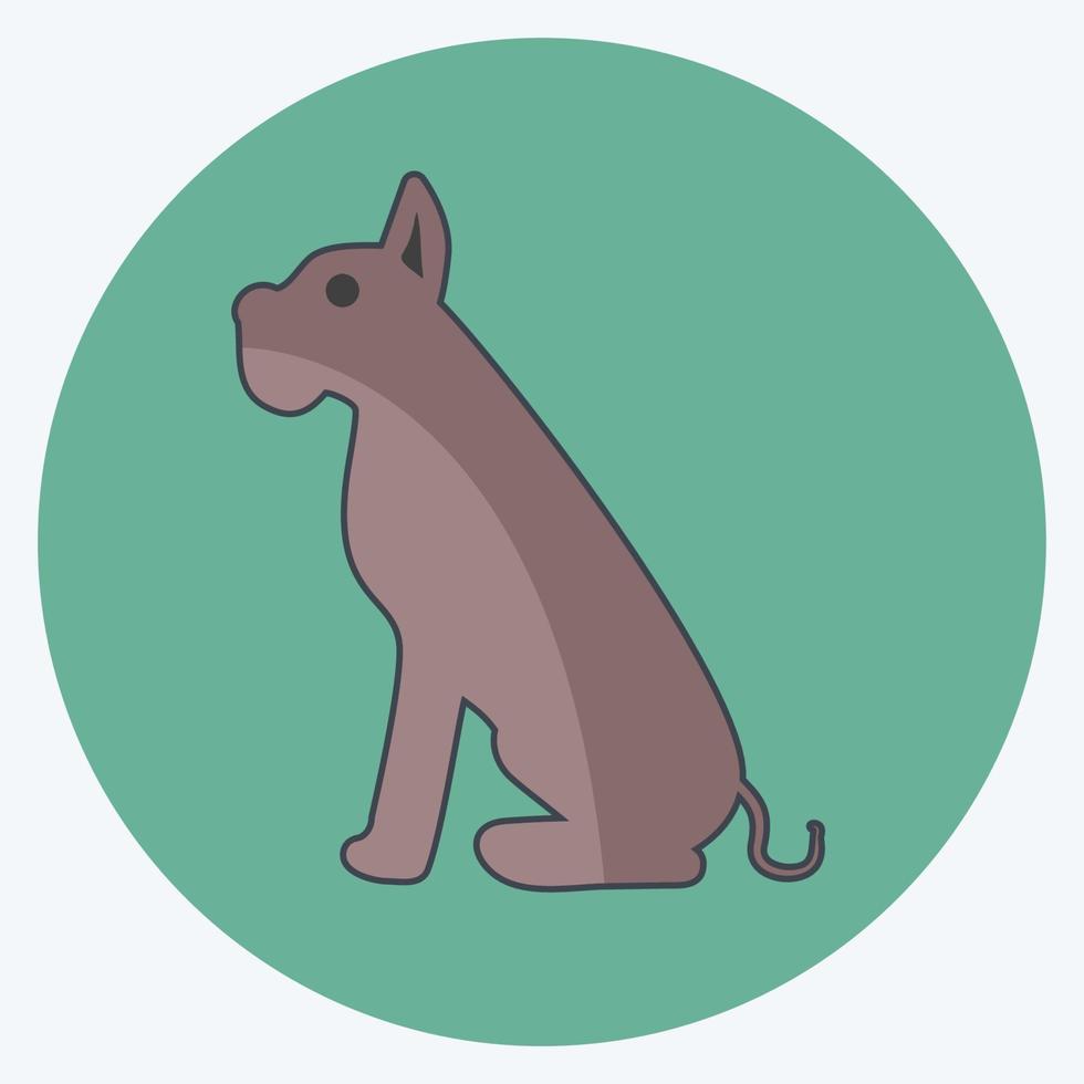 Icon Dog. suitable for animal symbol. flat style. simple design editable. design template vector. simple symbol illustration vector