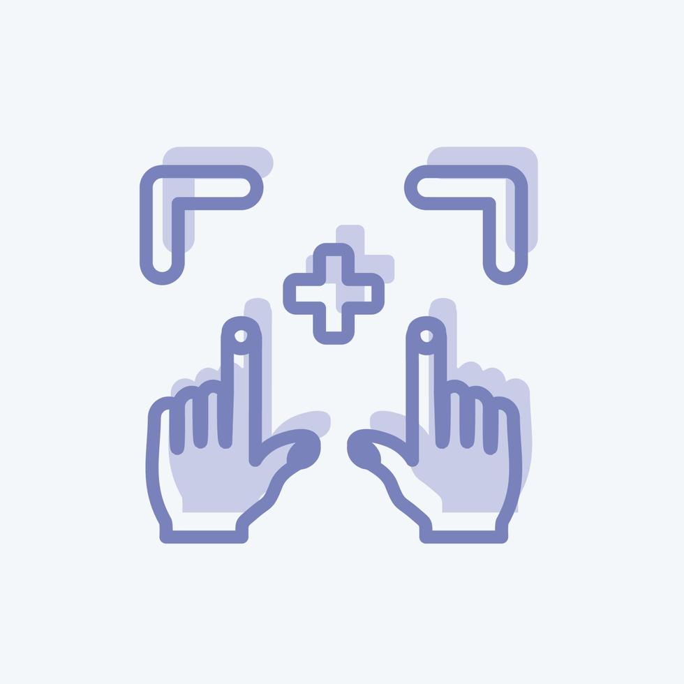 Icon Picture Action. suitable for Hand Actions symbol. two tone style. simple design editable. design template vector. simple symbol illustration vector