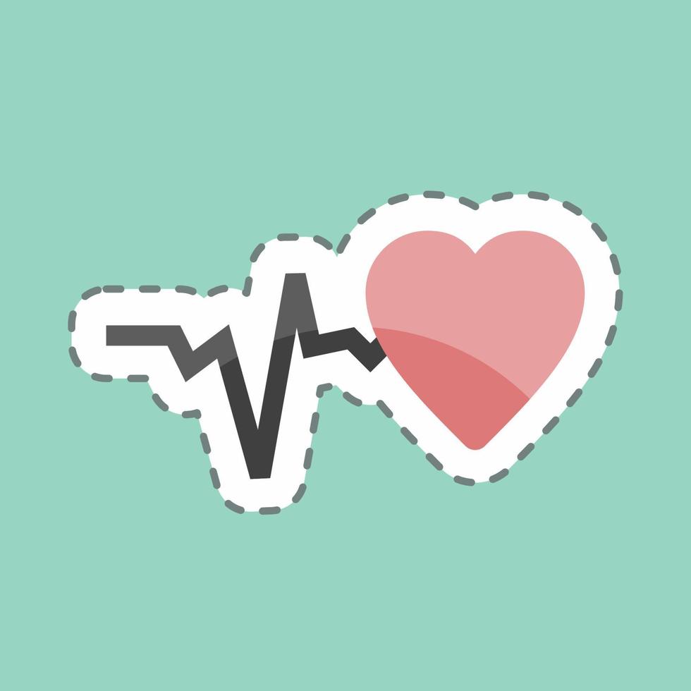 Sticker line cut Good Health. suitable for Community symbol. simple design editable. design template vector. simple symbol illustration vector