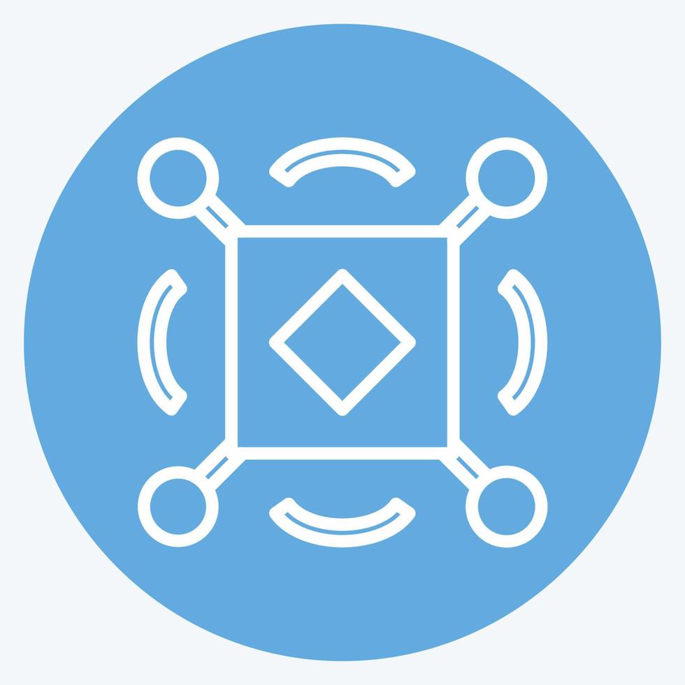 Icon Sensors. suitable for data analytics symbol. blue eyes style. simple design editable. design template vector. simple symbol illustration vector
