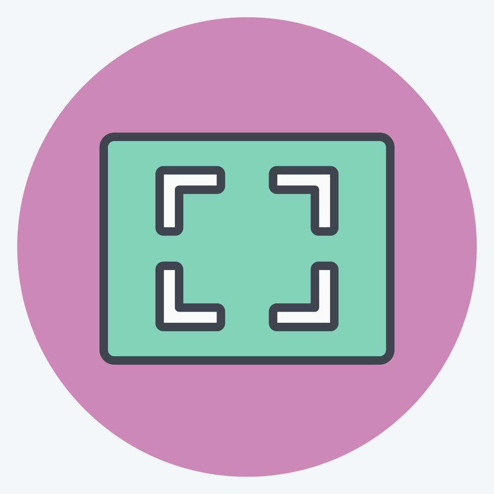 Icon Aspect Ratio. suitable for Infographics symbol. color mate style. simple design editable. design template vector. simple symbol illustration vector