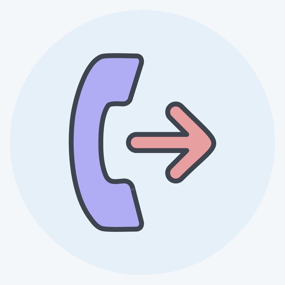 Icon Outgoing Call. suitable for Education symbol. color mate style. simple design editable. design template vector. simple symbol illustration vector