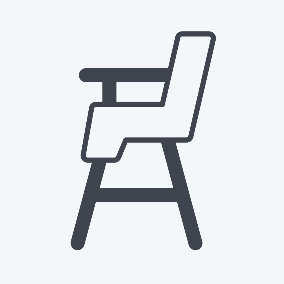 Icon Baby Chair. suitable for Baby symbol. glyph style. simple design editable. design template vector. simple symbol illustration vector